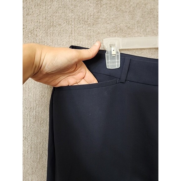 Worthington Curvy Fit Perfect Trouser Dress Pants Womens 16 Navy Blue Career NEW - Picture 2 of 11